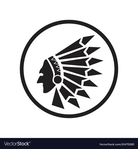 native american indian royalty free vector image