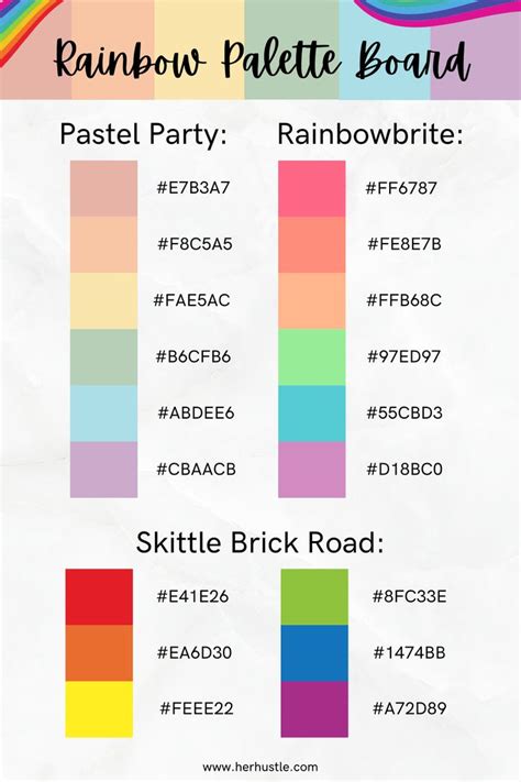 Review Of Pastel Rainbow Color Codes Ideas