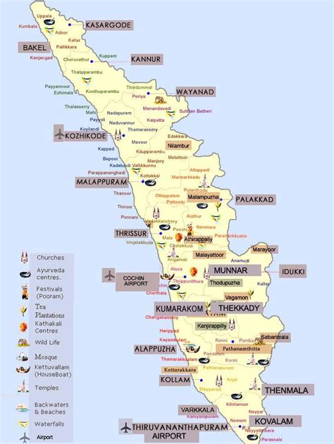 Kerala is a state on the southwestern malabar coast of india. KERALA MAP | Kerala travel, Kerala tourism, India travel places