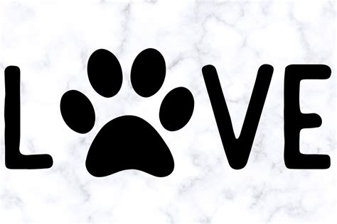 Love Dog Paw SVG | Dog Lover SVG | Dog Paw SVG