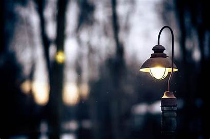 Street Lights Blurred Bokeh Lantern Wallpapers Winter