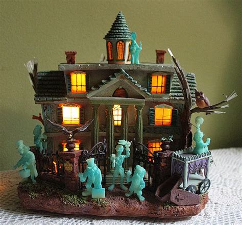 Vintage Halloween Haunted House With Lights Disney Haunted Mansion