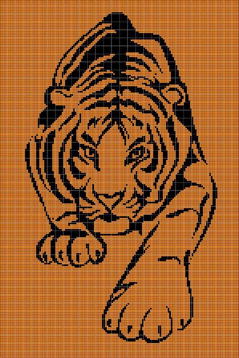 Tigersilhouettecrossstitchpatterninpdf Cross Stitch Patterns