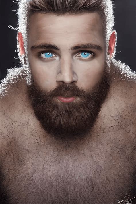 8k Hyper Detailed Bearded Gay Man Oil Painting · Creative Fabrica