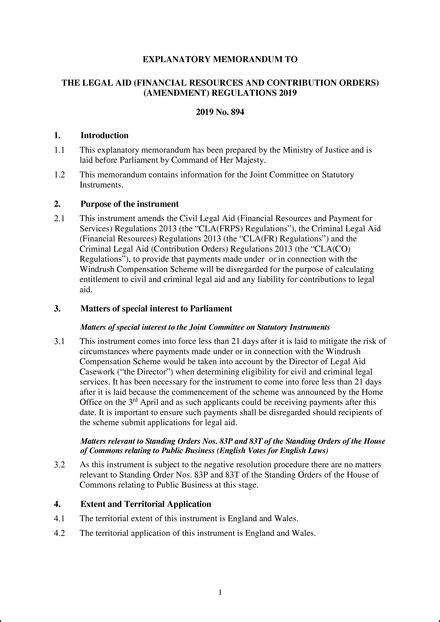 The Legal Aid Financial Resources And Contribution Orders Amendment