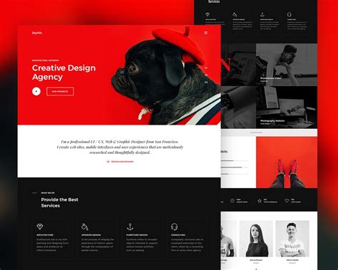 Creative Design Agency Website Template Download Psd