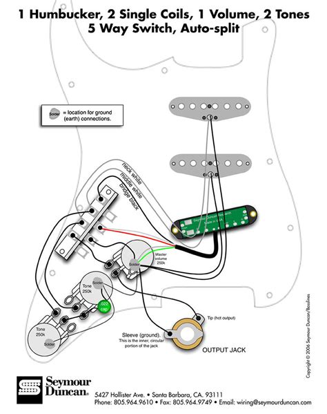 1 humbucker, 2 single coil 5 way switch w push/pull coil tap. Seymour Duncan 2 Humbucker Wiring Diagram - Wiring Diagram