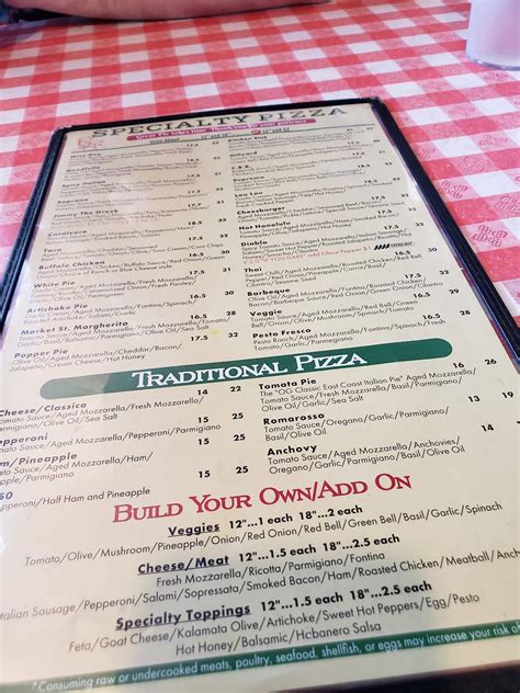 Menu at Market Street Pizza pizzeria, Spokane