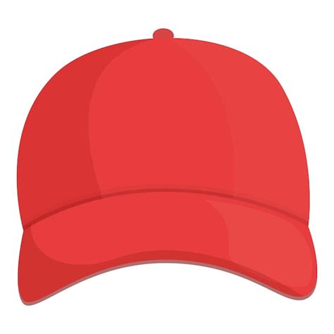 Premium Vector Red Cap Icon Cartoon Vector Baseball Hat Fashion Wear