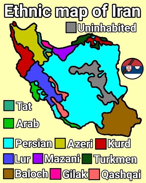 Ethnic Map Of Iran 🇮🇷 Maps On The Web