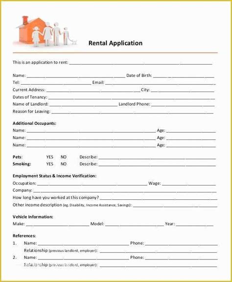 Apartment Application Form Fillable Pdf Printable Forms Free Online