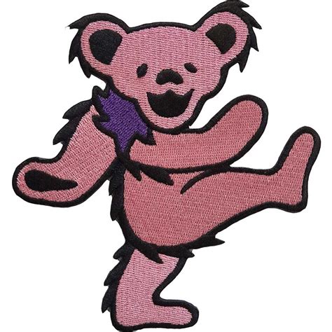 Grateful Dead Pink Dancing Bear ~ Patch Fuzz Bayonne
