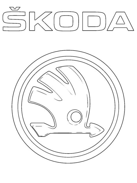 Ausmalbild Škoda logo | besteausmalbilder.de