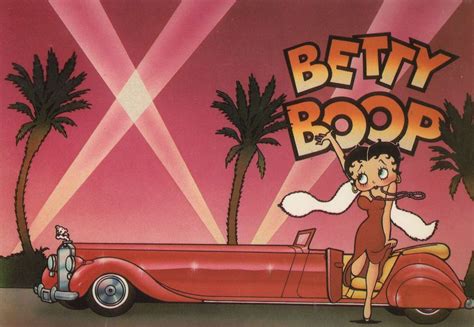 Betty Boop Opening Night Sports Car Film Gala Postcard Topics