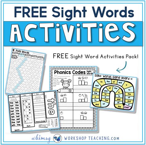 18 Sight Words Strategies And Resources Whimsy Workshop Teaching Artofit