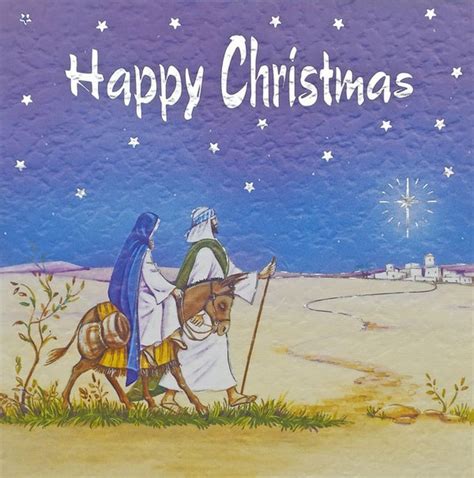 Journey To Bethlehem Textured Christmas Cards 8 Pack