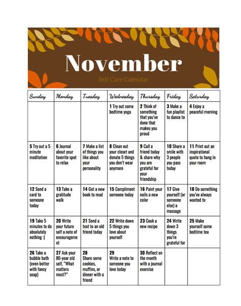 Theoretically, you like these people, or at least you you deserve an apple — at the very least. We have a self-care calendar for you this month! Let us ...