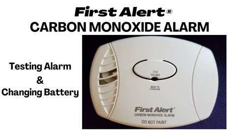 First Alert Carbon Monoxide Alarm ~ Changing Battery Andtesting Youtube