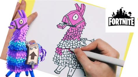 Outline the face using a long curved line, noting the. NEW How To Draw A Fortnite Llama! Easy Step By Step ...