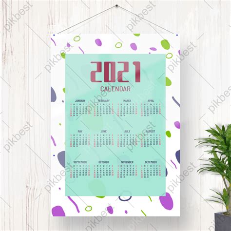 2021 Colorful Calendar Design Ai Free Download Pikbest