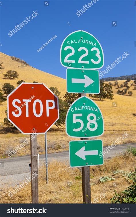 Stop Sign California Highway Signs Stock Photo 81400975 Shutterstock