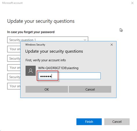 Add Security Questions To Windows 10 Local Account For Reset Password