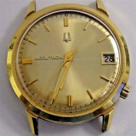 Rare Vintage Bulova Accutron 14K Gold Filled Case Men S Fashion Watches Accessories Jewelry