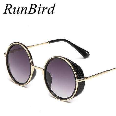 Runbird Gafas De Sol Redondas Estilo Steampunk Para Hombre Y Mujer