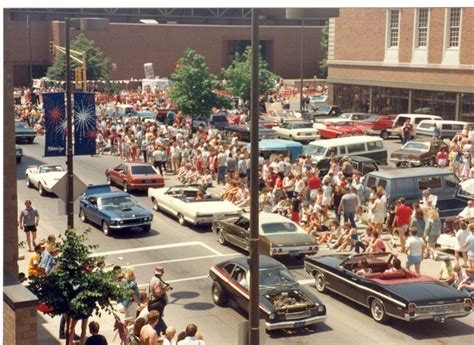 Some Of The Cars And People Enjoying The Waterloo Iowa 4th Street