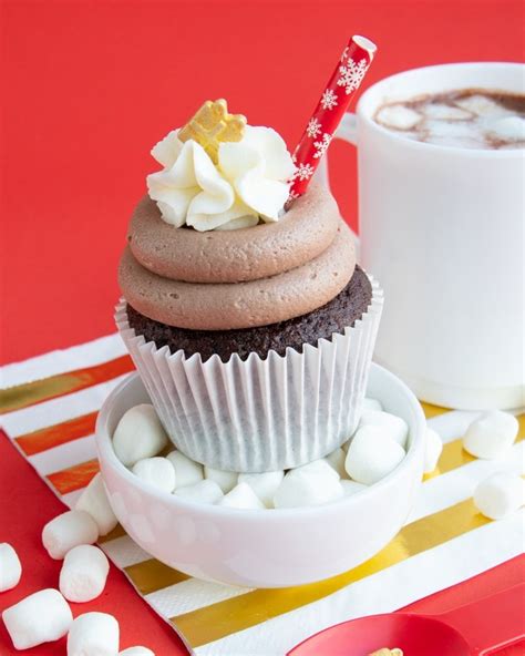 Hot Chocolate Cupcakes Recipe With Hot Cocoa Frosting