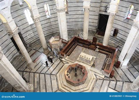 Interior Of Baptistery Of Pisa Stock Image Image Of Cathedral