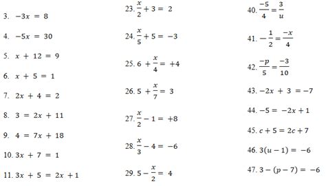 Good At Math Equations Exercises