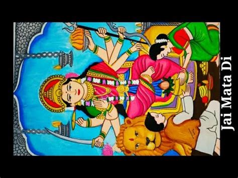 Navratri Special Drawing How To Draw And Paint Couple Doing Durga Puja