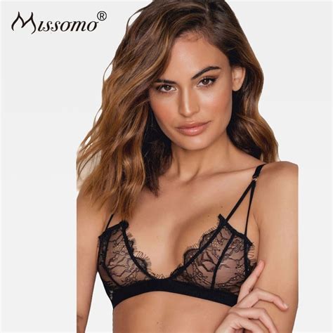 missomo women solid black sexy soft lace bras push up fitted soft