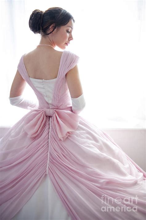 Historical Woman In A Pink Evening Dress Photograph By Lee Avison Fine Art America