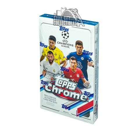 2020 21 Topps UEFA Champions League Chrome Soccer Hobby Box Steel