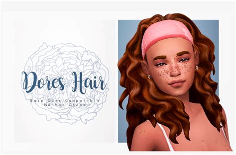 Dores Hair Sims 4 Maxis Match Headband Free Transparent Png Download Pngkey