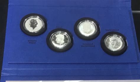 2014 Kennedy 50th Anniversary Silver Half Dollar 50c 4 Coin Set Box