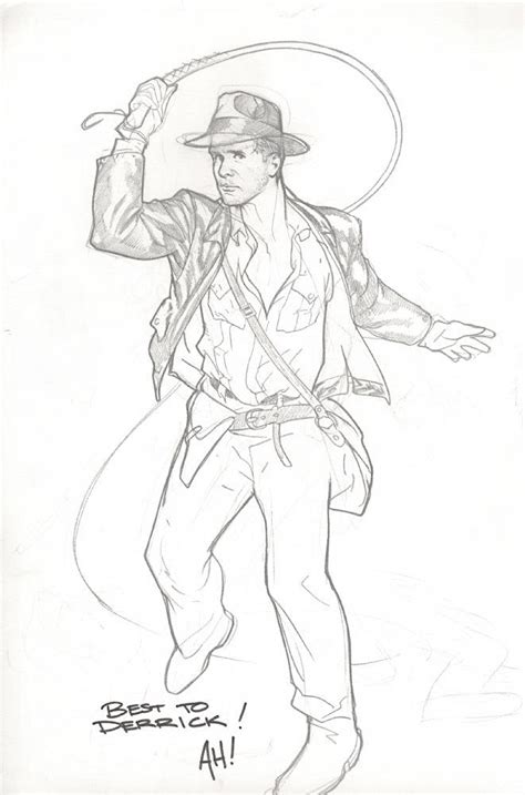 Indiana Jones By Adam Hughes In Michael Lovitzs Pin Ups Sketches