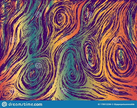 Psychedelic Abstract Waves Decorative Texture Hippie Trippy Pattern