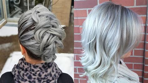 Grey Hair Trend 20 Glamorous Hairstyles For Women 2018 Hairstyles