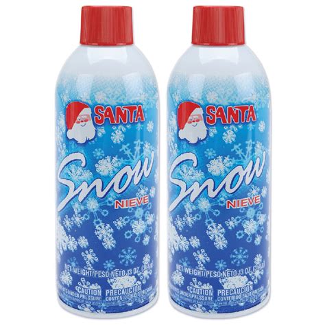 Santa Snow Spray 13 Oz Aerosol Can White Artificial Snow Christmas Tree