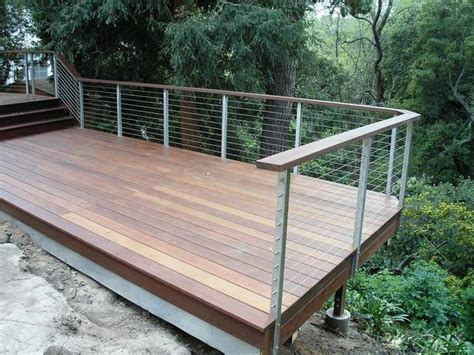 Stainless Steel Railing Posts With Wooden Top Rail