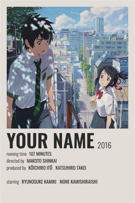 Your Name Poster Anime Films Anime Movies Film Posters Minimalist