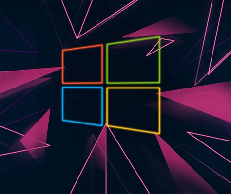 1280x1080 Resolution Windows 10 Neon Logo 1280x1080 Resolution