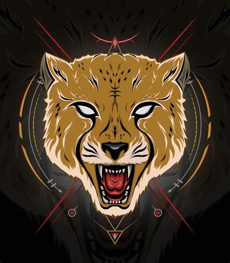 Cheetah Face Illustration For Template Logo Design 2520432 Vector Art