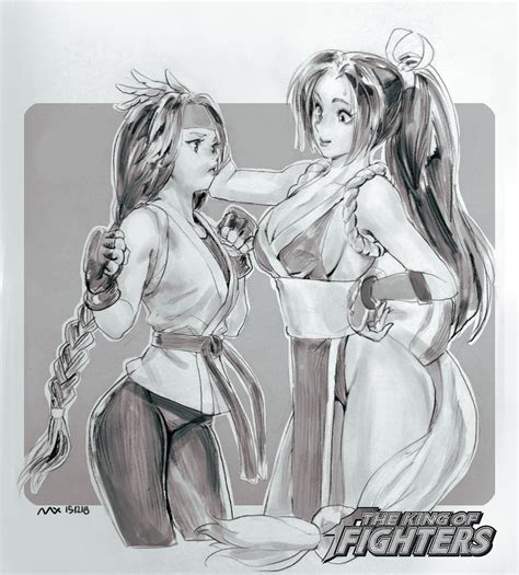 Shiranui Mai And Yuri Sakazaki The King Of Fighters And 2 More Drawn
