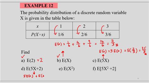 discrete random variable lesson 2 part 2 youtube