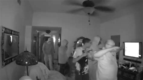 Cctv Footage Shows Eight Suspects In Home Invasion Youtube