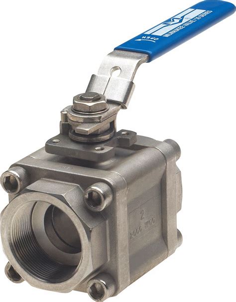 Milwaukee Valve Ball Valve Cf8m 2 Way 3 Piece Pipe Size 2 In Tube